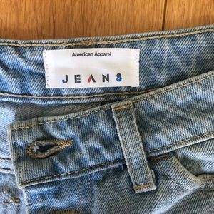 American Apparel Size 28 Light Wash Denim Shorts